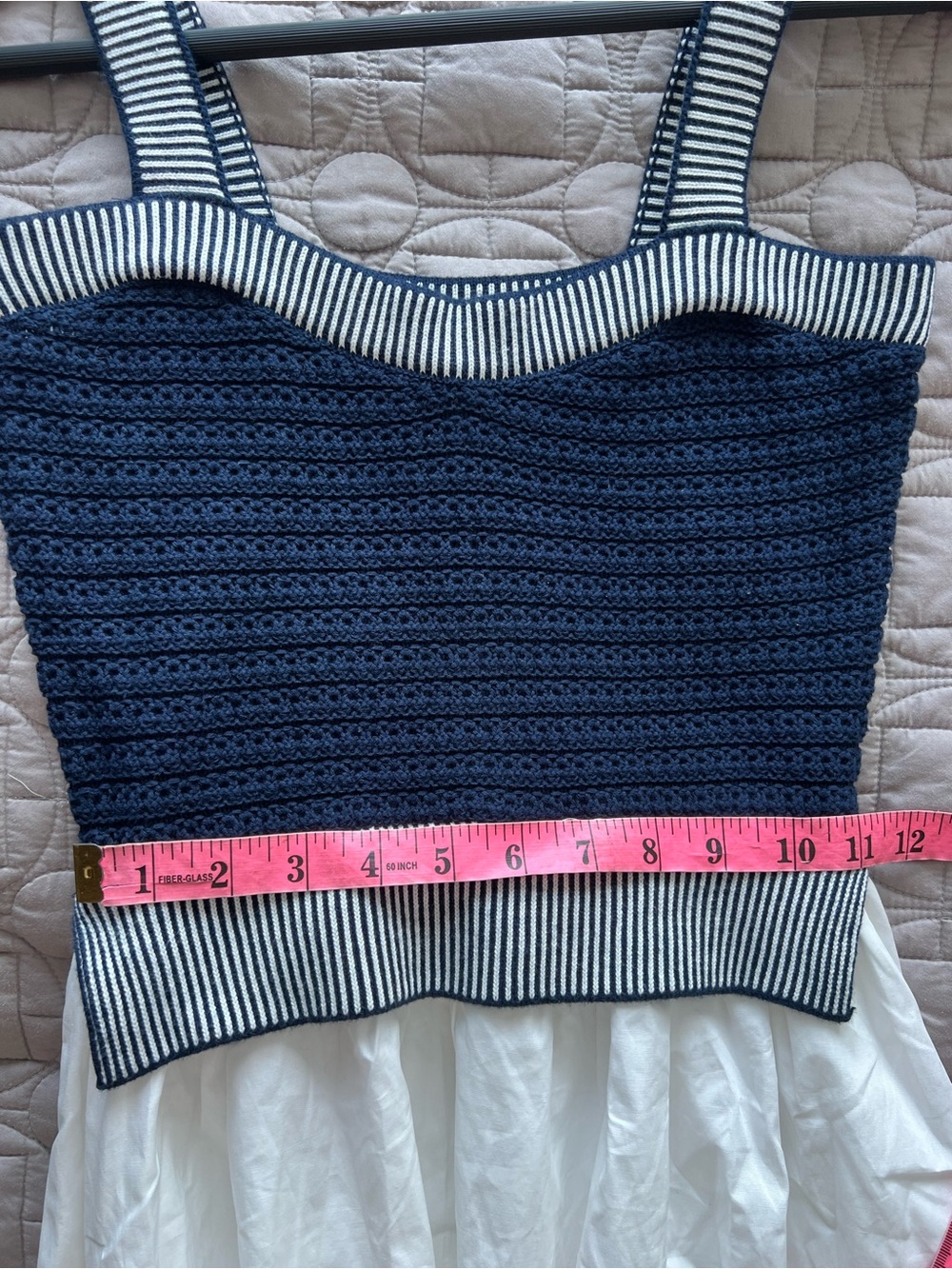 MOON RIVER Navy and Off White Knit Top Midi Dress - Picture 13 of 16
